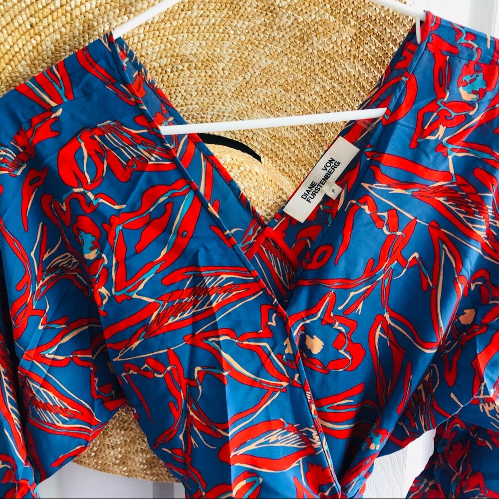 DVF Silk Wrap Midi Dress